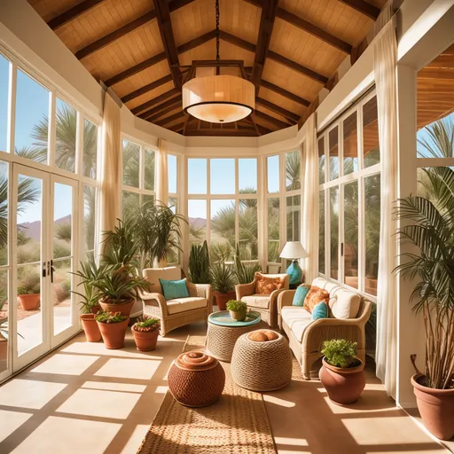 Southwestern Sunroom design - AI generated interior design visualization