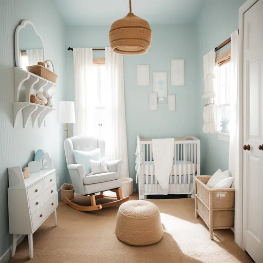 Surf Shack Nursery design - AI generated interior design visualization