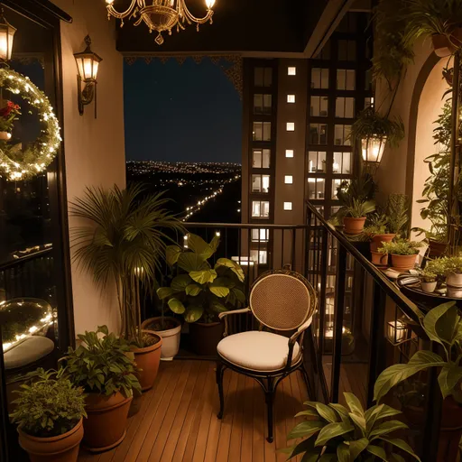 Traditional Balcony design - AI generated interior design visualization