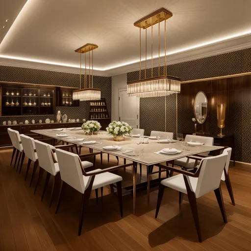 Traditional Dining Room design - AI generated interior design visualization