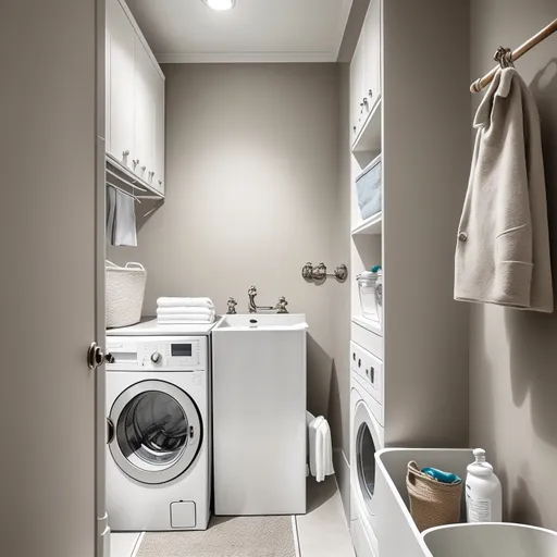 Traditional Laundry Room design - AI generated interior design visualization