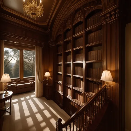 Traditional Library design - AI generated interior design visualization