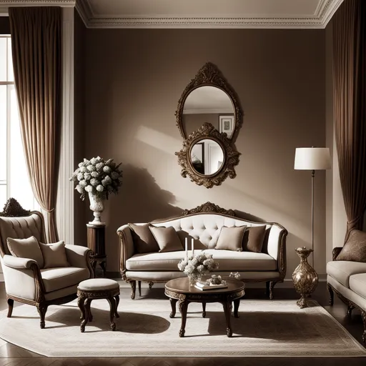 Traditional Living Room design - AI generated interior design visualization