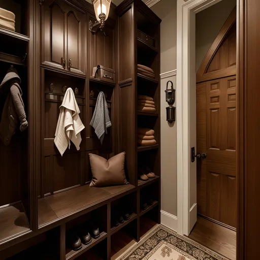 Traditional Mudroom design - AI generated interior design visualization