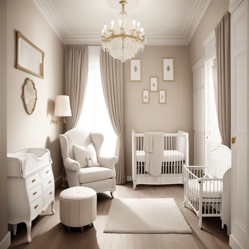 Traditional Nursery design - AI generated interior design visualization