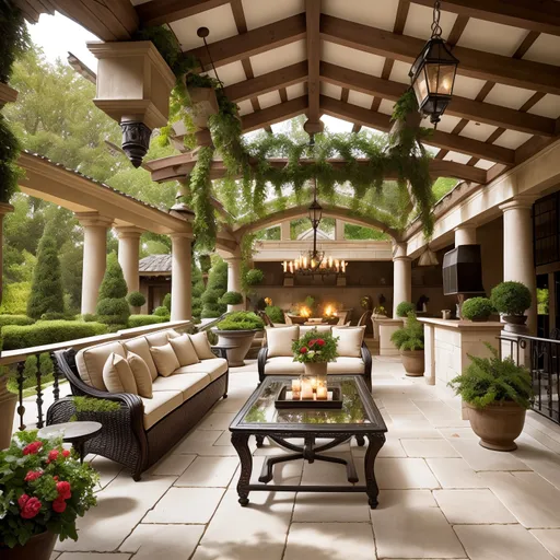 Traditional Patio design - AI generated interior design visualization