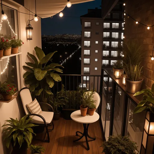 Transitional Balcony design - AI generated interior design visualization