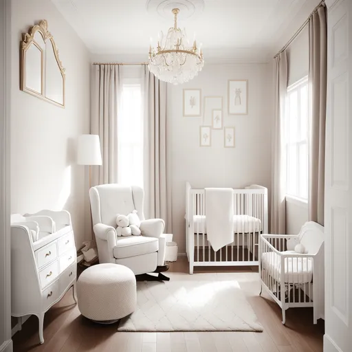 Transitional Nursery design - AI generated interior design visualization