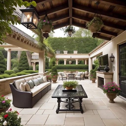 Transitional Patio design - AI generated interior design visualization