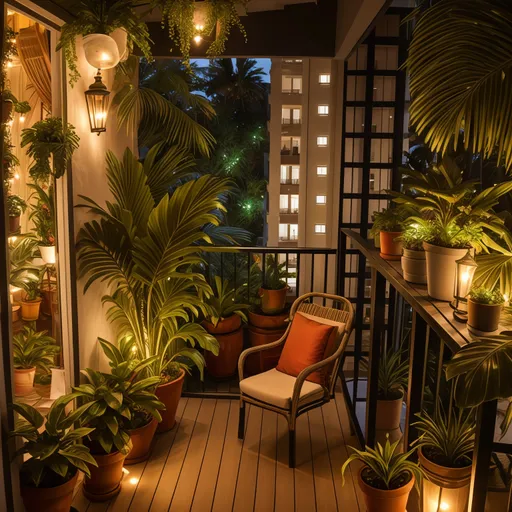 Tropical Balcony design - AI generated interior design visualization