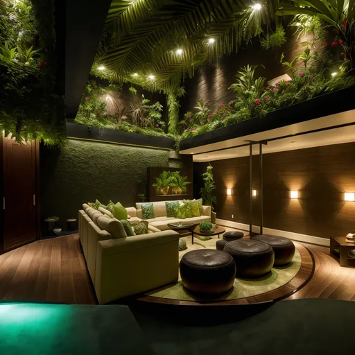 Tropical Basement design - AI generated interior design visualization