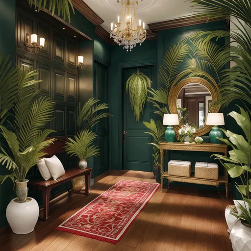 Tropical Entryway design - AI generated interior design visualization