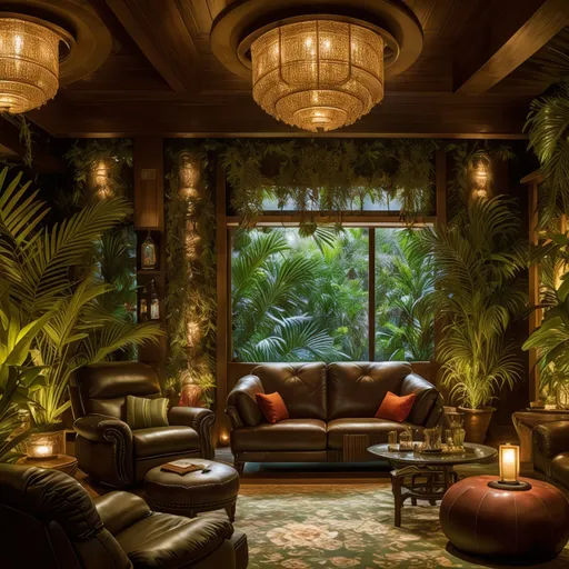 Tropical Man Cave design - AI generated interior design visualization