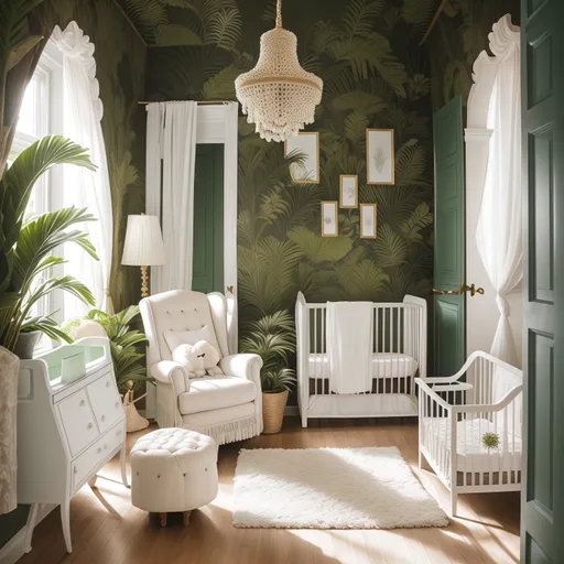 Tropical Nursery design - AI generated interior design visualization