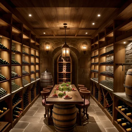 Tropical Wine Cellar design - AI generated interior design visualization