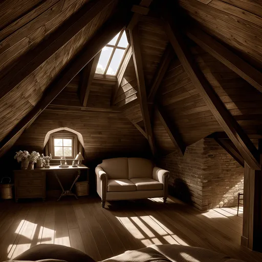 Victorian Attic design - AI generated interior design visualization