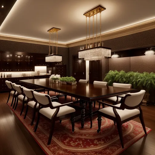 Victorian Dining Room design - AI generated interior design visualization
