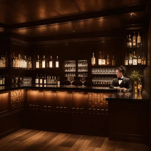 Victorian Home Bar design - AI generated interior design visualization