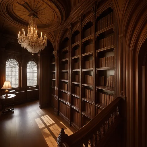 Victorian Library design - AI generated interior design visualization