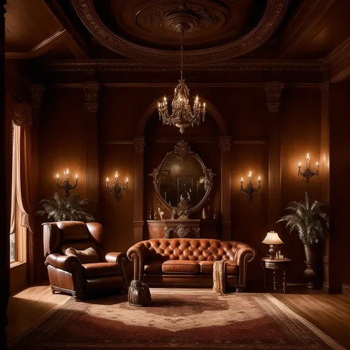 Victorian Man Cave design - AI generated interior design visualization