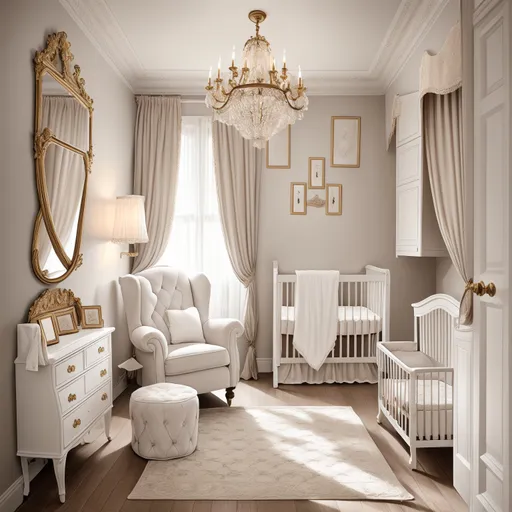 Victorian Nursery design - AI generated interior design visualization