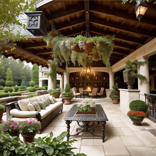 Victorian Patio design - AI generated interior design visualization