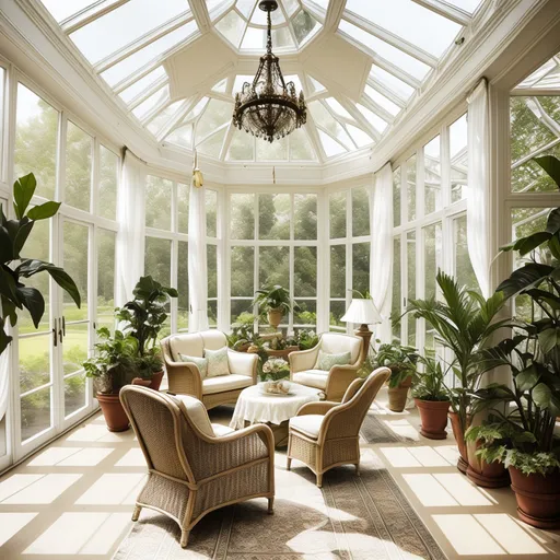 Victorian Sunroom design - AI generated interior design visualization