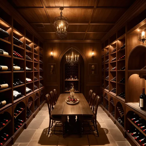 Victorian Wine Cellar design - AI generated interior design visualization
