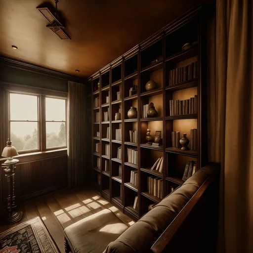 Vintage Library design - AI generated interior design visualization