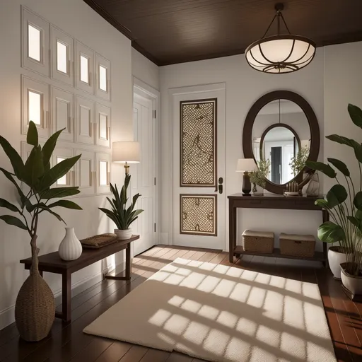Zen Entryway design - AI generated interior design visualization