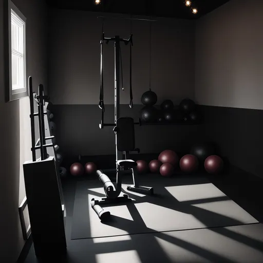 Zen Home Gym design - AI generated interior design visualization