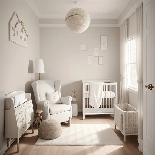 Zen Nursery design - AI generated interior design visualization