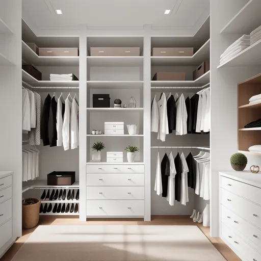 Zen Walk-in Closet design - AI generated interior design visualization
