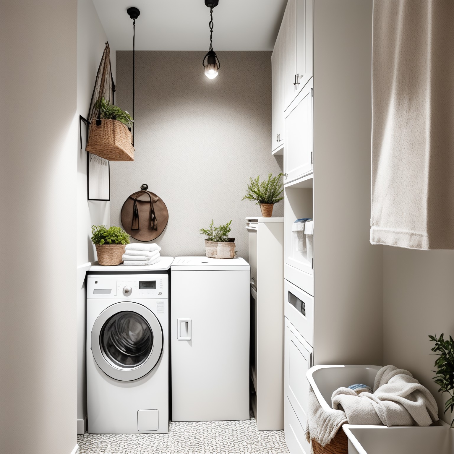 Modern Boho Laundry Room Design Ideas & AI Visualizer