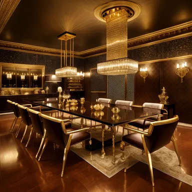 Baroque Dining Room design - AI generated interior design visualization