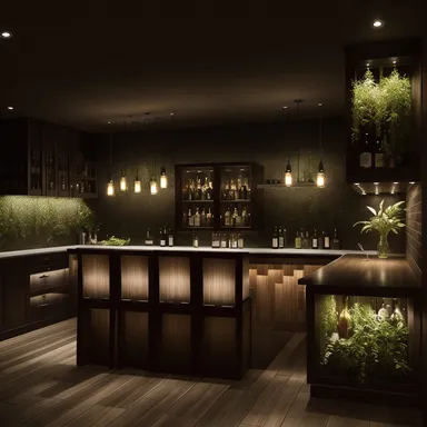 ไบโอฟิลิก Home Bar การออกแบบ