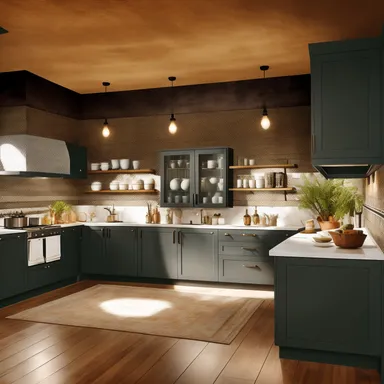 Bohemian Kitchen design - AI generated interior design visualization