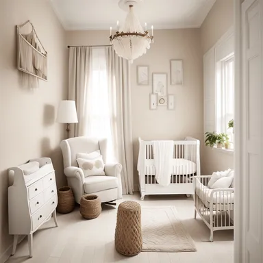 Bohemian Nursery design - AI generated interior design visualization