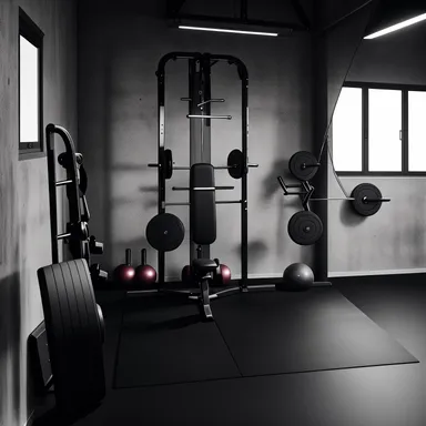 Contemporary Home Gym design - AI generated interior design visualization