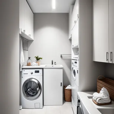Contemporary Laundry Room design - AI generated interior design visualization