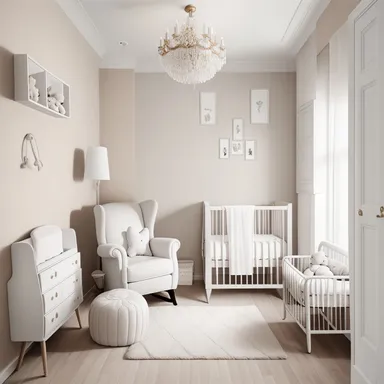 Contemporary Nursery design - AI generated interior design visualization