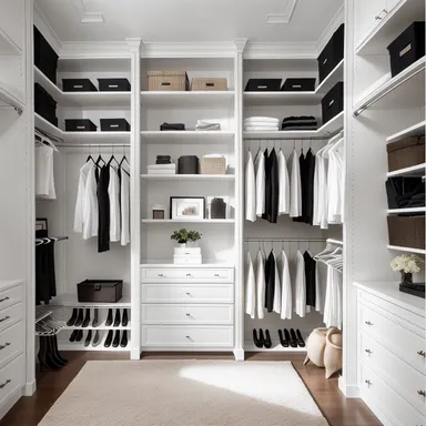 Contemporary Walk-in Closet design - AI generated interior design visualization