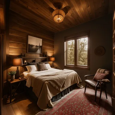 Craftsman Bedroom design - AI generated interior design visualization