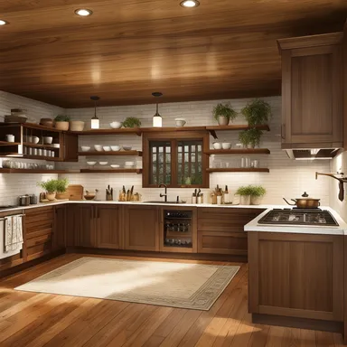 Craftsman Kitchen design - AI generated interior design visualization