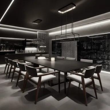 ไซเบอร์พังก์ Dining Room การออกแบบ