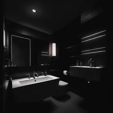 Cyberpunk Powder Room design