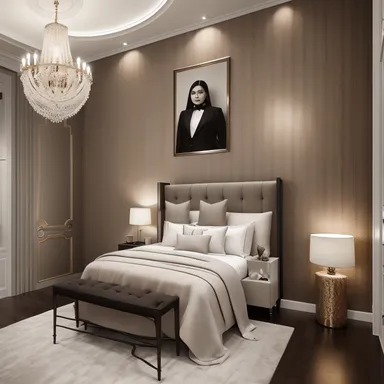 Eclectic Guest Room design - AI generated interior design visualization