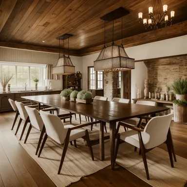 Farmhouse Dining Room design - AI generated interior design visualization