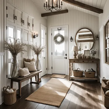 Farmhouse Entryway design - AI generated interior design visualization