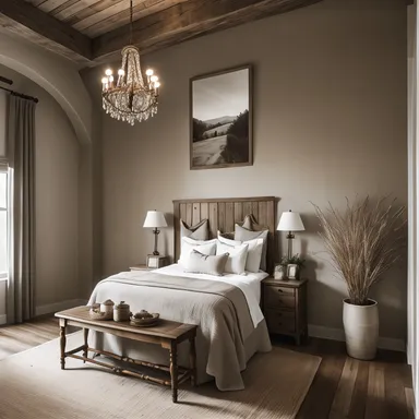 Farmhouse Guest Room design - AI generated interior design visualization